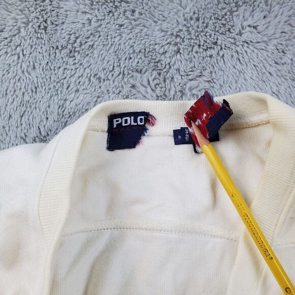 Polo Ralph Lauren Sport Spellout USA Pullover Mens L Red‎ White Blue Long Sleeve - Picture 10 of 10